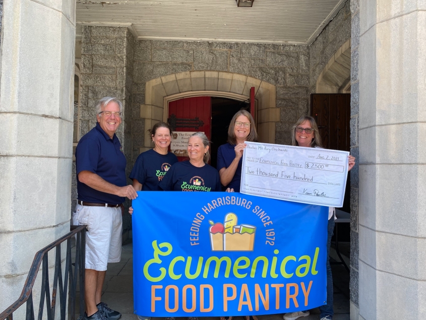 Paulus Mt. Airy Orchard for a very generous donation of $2,500 to the Ecumenical Food Pantry